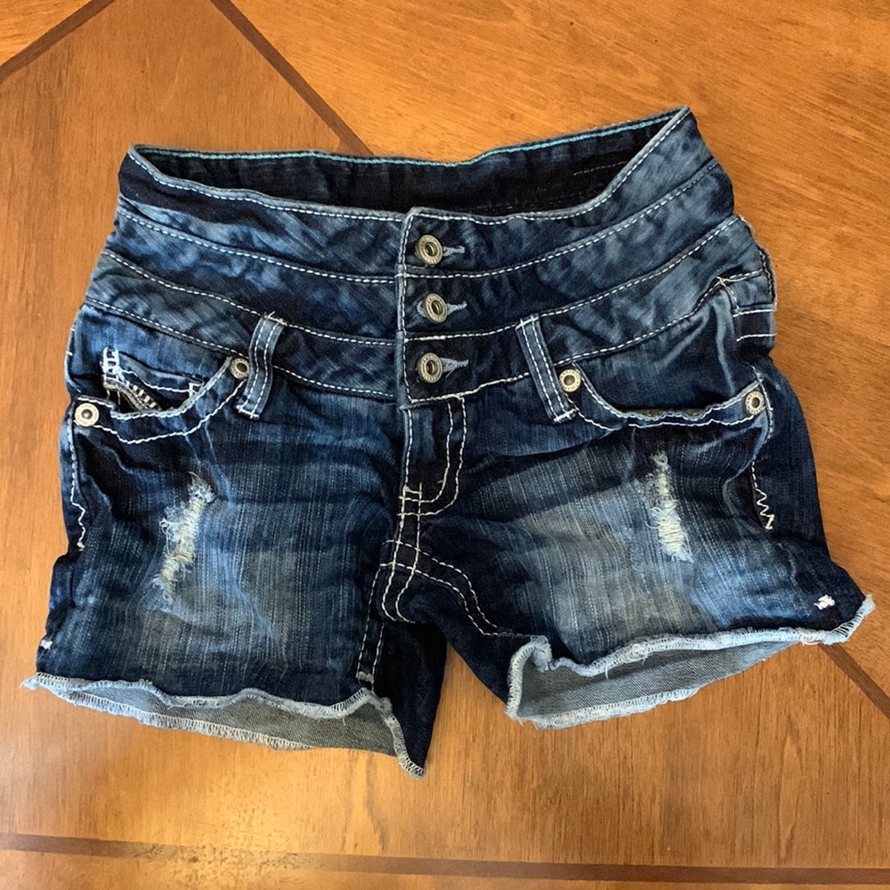 Amethyst Jean Shorts Button Fly Sz ~> 1